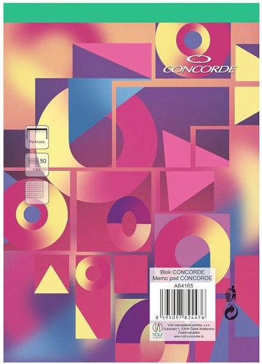 CONCORDE Notepad A5, squared, 50 sheets
