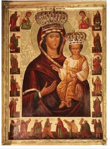 Диамантено рисуване „Бешчадска Божия Майка“ 30 × 40 см