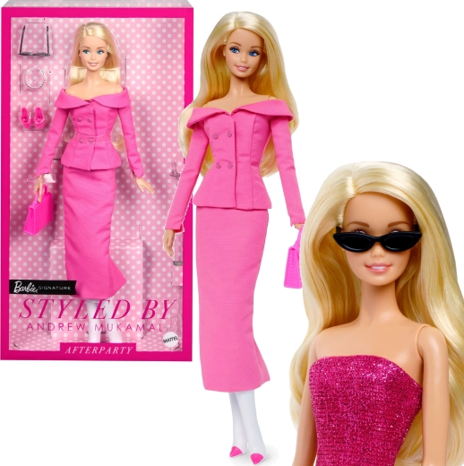 Mattel Barbie Signature колекционерска кукла Deluxe в розов комплект Day to Night, стилизирана от Andrew Mukamal