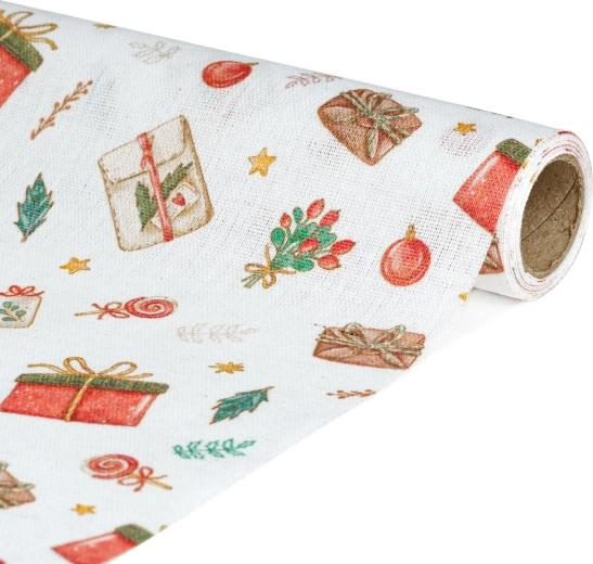 Table runner with gift motif 180 × 28 cm