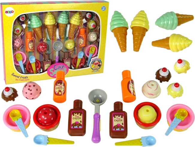 Sweet Set Ice Cream Cups Sauces Spoons