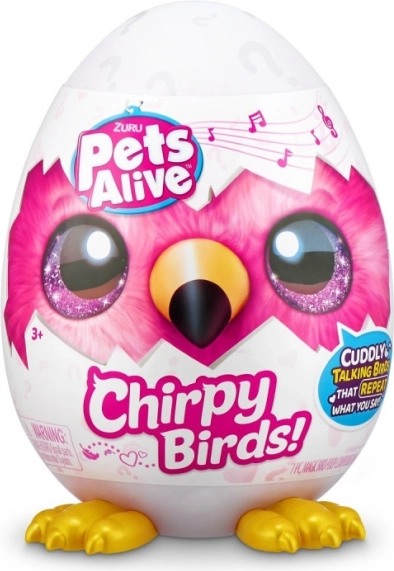 Плюшено говорещо птичe със звуци в мистериозно яйце ZURU Pets Alive (микс)