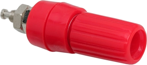 Панелен бананов конектор 4 mm, червен