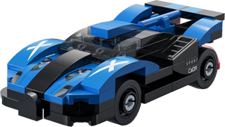 Sporty design in blue