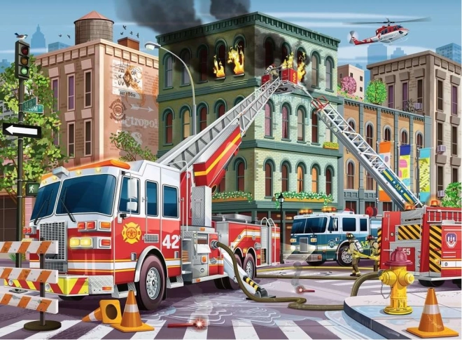 Пъзел Ravensburger „Пожарникари в действие“ XXL 100 части