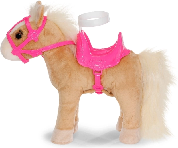 Saddle and bridle for realistic riding play