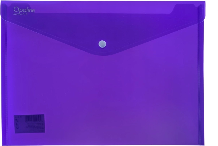 Пластова папка с копче A4 OPALINE, лилава, 180 µm