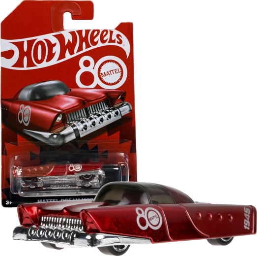 Hot Wheels Mattel Dream Mobile рубинено червен класически модел за 80-годишнината на Mattel