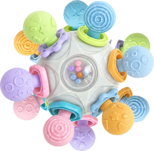 3-in-1: teether, rattle and sensory toy