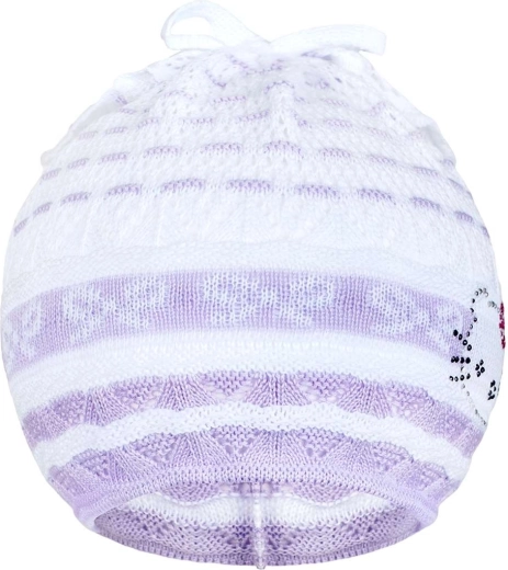 Knitted cap-scarf New Baby Cat, purple, 3–4 years
