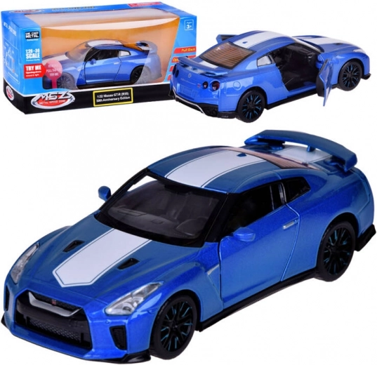 Metal car model NISSAN GT‑R 1:32 with opening doors and lights
