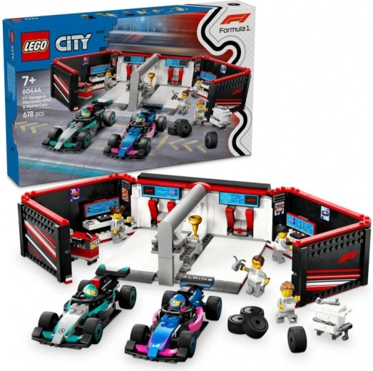 LEGO® City 60444 Гараж за F1® и автомобили Mercedes-AMG и Alpine