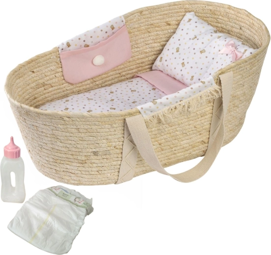 Llorens Moses basket for dolls with bedding and accessories