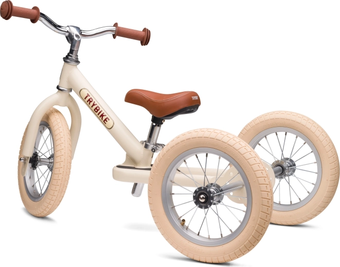 Trybike детско балансиращо колело 2в1 триколка и балансиращо колело кремаво мат