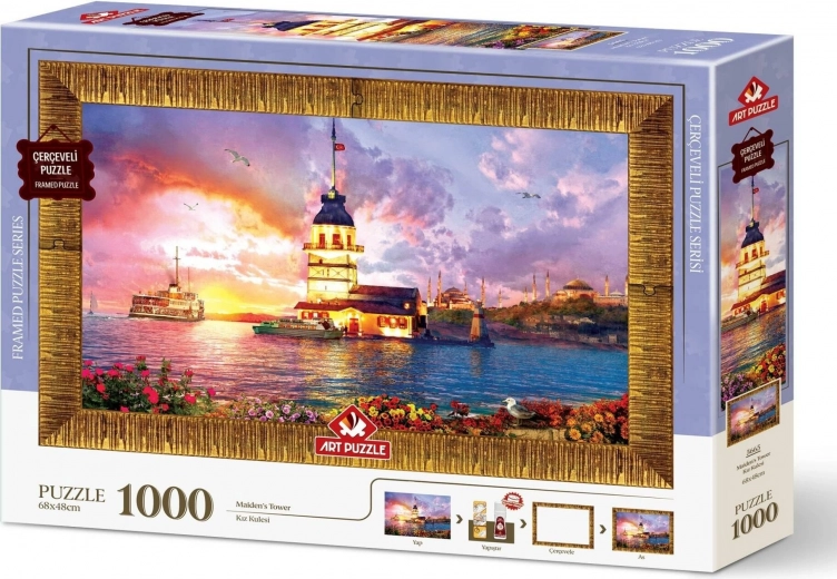 Puzzle with Frame and Glue 3in1 Maiden Tower 1000 Pieces