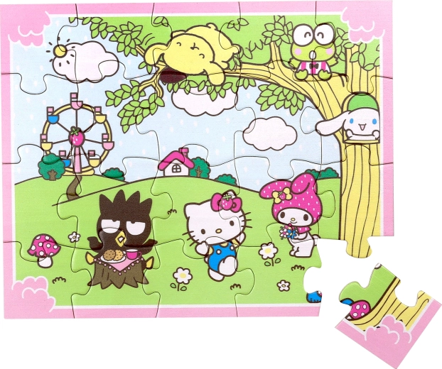 Дървен пъзел Hello Kitty – 20 части