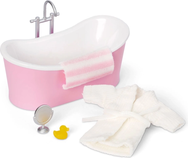 Lundby bathroom set for a dollhouse – freestanding bathtub