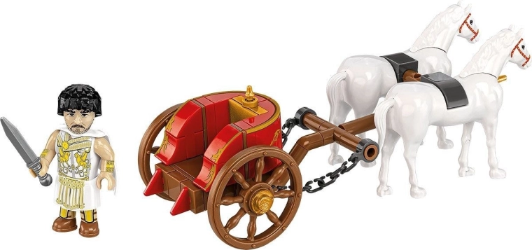 Chariot pulled by two horses