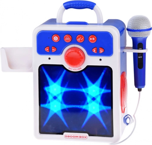 Children's Blue Boombox Speaker with Microphone