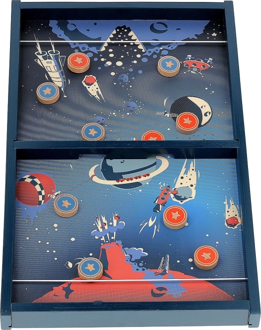 Vilac космически shuffleboard – дървена настолна игра за деца