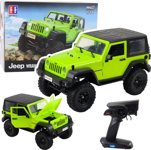 RC офроуд кола JEEP Wrangler rock crawler 1:14 – зелено