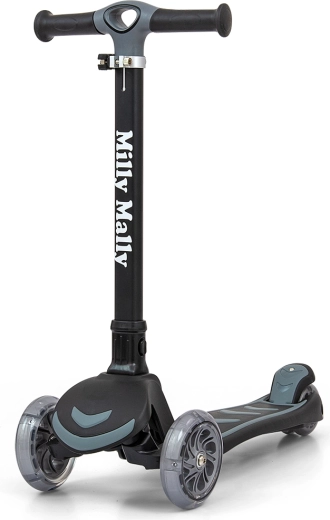 Milly Mally Boogie Children's Three-Wheel Scooter, Black