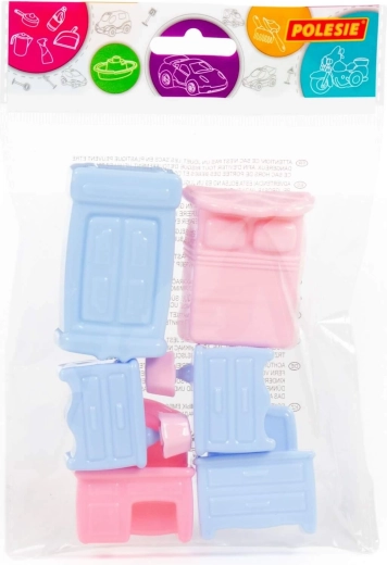 6-piece set for furnishing a dollhouse