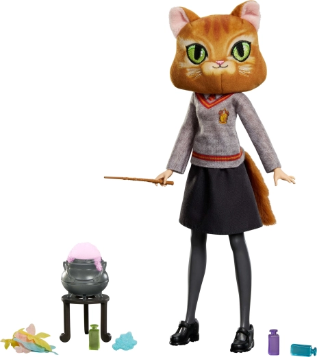 Posable doll in Hogwarts uniform