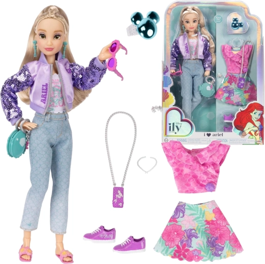 Disney ILY 4Ever модна кукла, вдъхновена от АРИЕЛ от „Малката русалка“, комплект дрехи и аксесоари 30 см
