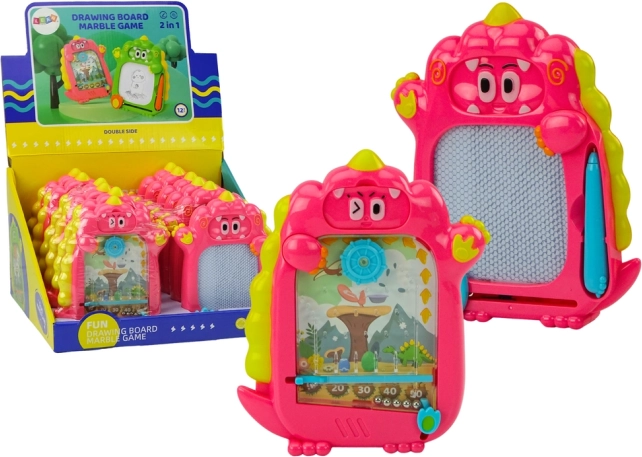 Pocket Drawing Board 2in1 Dinosaur Pink