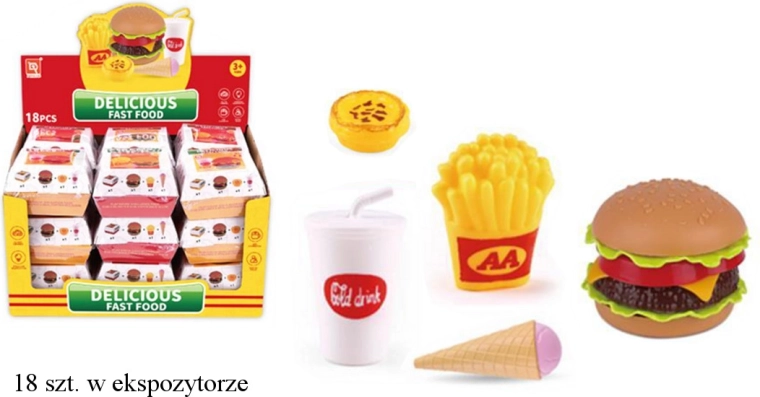 Kids fast food play set – hamburger, fries, drink and ice cream