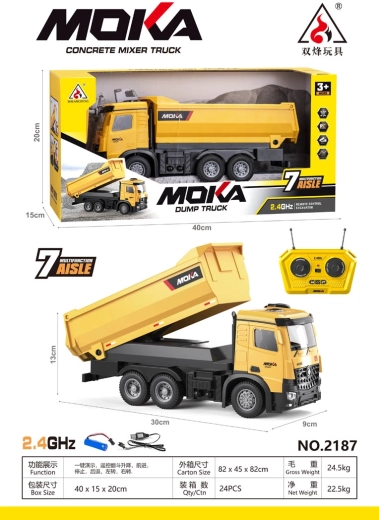 Remote-Controlled Yellow Dump Truck