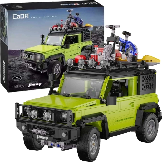 Конструктор CaDA офроуд автомобил 2в1 SUZUKI JIMNY, зелен, 1803 части
