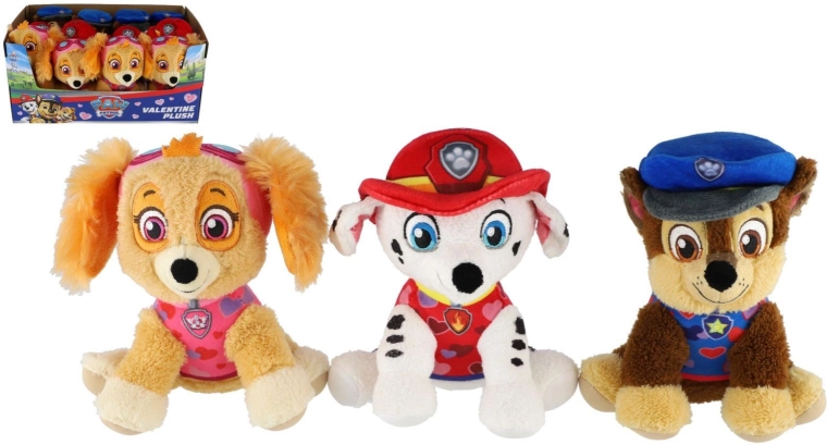 Paw Patrol Valentine's Plush Dog - 12 pcs