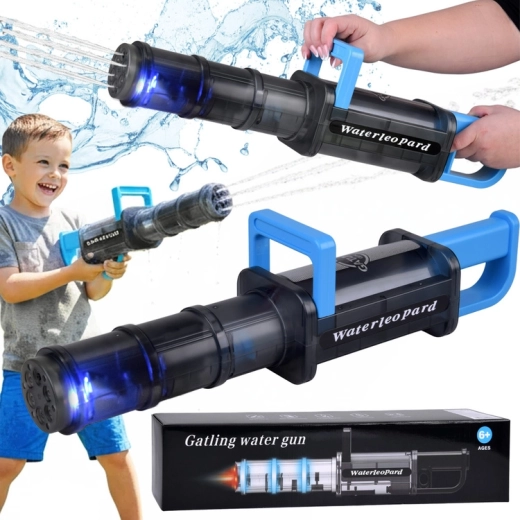 Електрически воден пистолет с LED осветление Waterleopard, автоматично засмукване