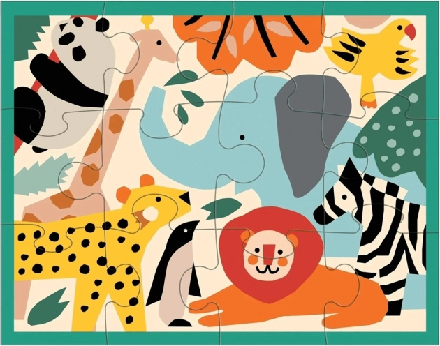 Mudpuppy Zoo Animals Puzzle 12 Pieces