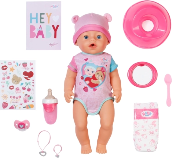 Drinks, cries and pees in the potty