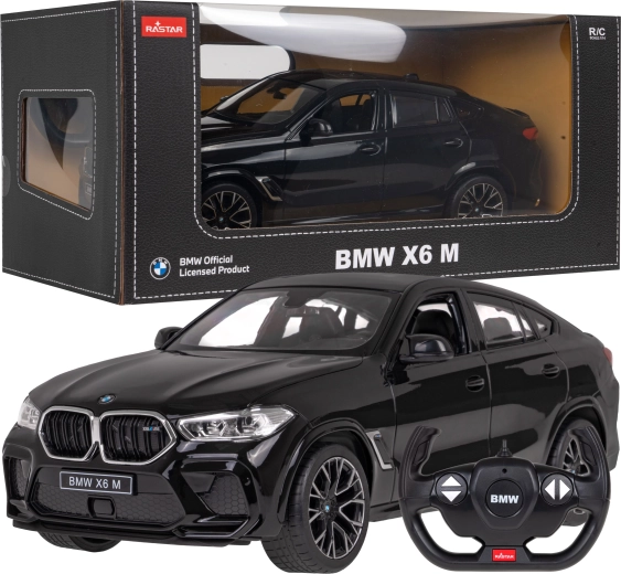 Rastar BMW X6 M 1:14 RC кола с дистанционно управление 2,4 GHz – черна
