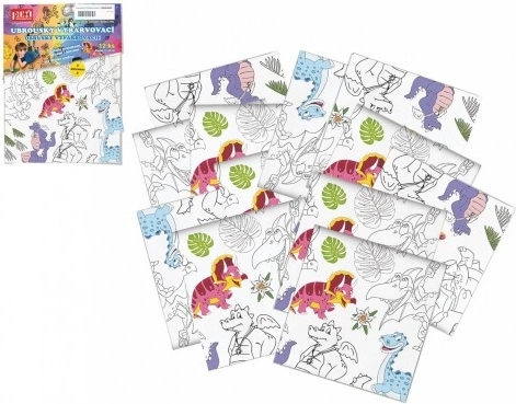 Coloring napkins - dinosaurs