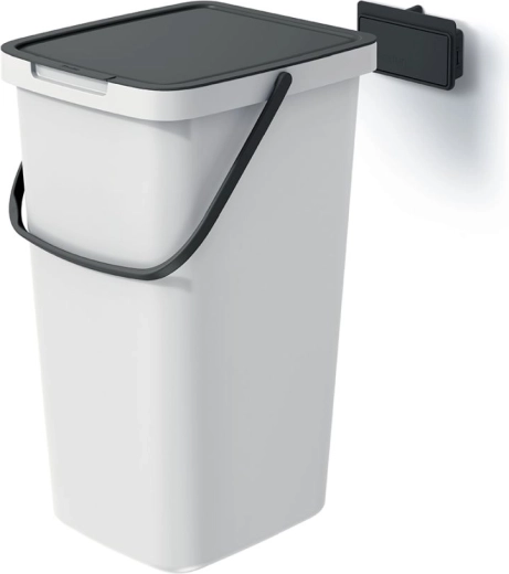 Кош за отпадъци SYSTEMA Q COLLECT 25 l, пепелносив с черен капак