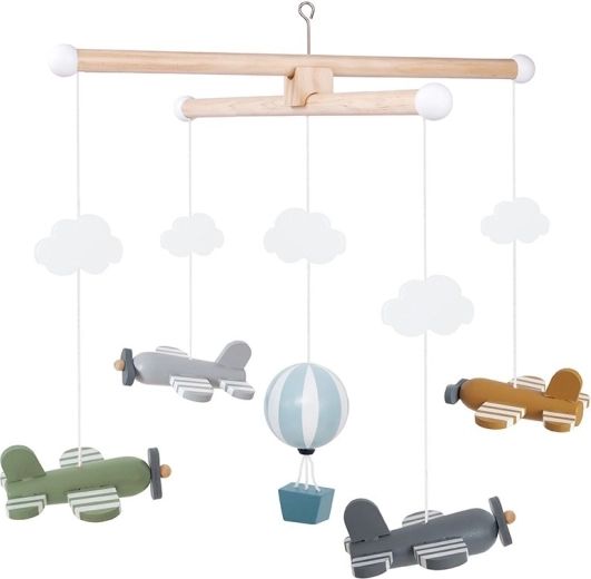 Jabadabado wooden crib mobile – airplanes