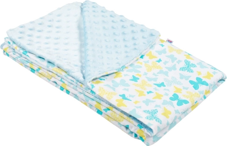 Детско одеяло от минки New Baby синьо 80 × 102 см