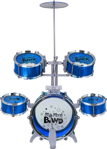 Metal cymbal and drumsticks