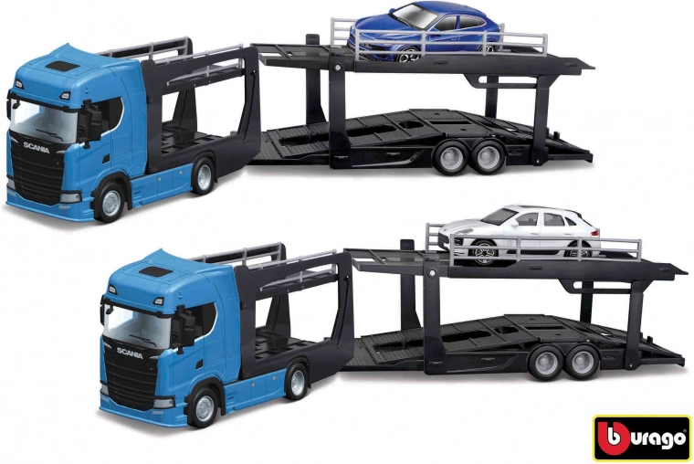 Bburago камион Multicar Carrier Scania 770S с Lamborghini Urus 1:43