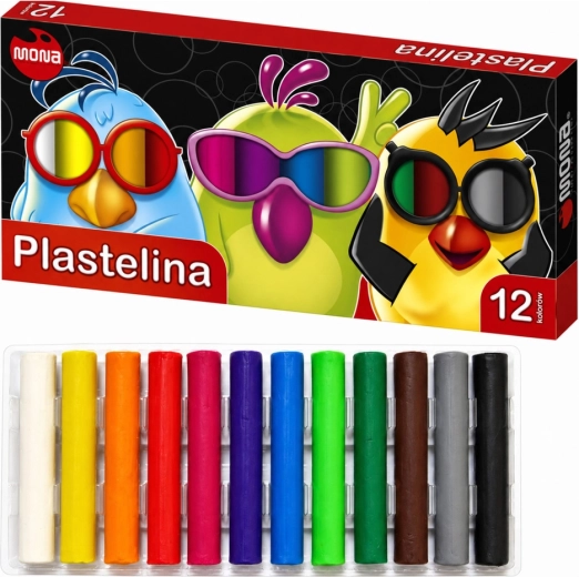 School modelling clay Mona 12 colors