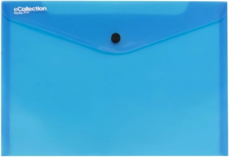 A4 Button-Closure Wallet eCollection, Blue, 5 pcs