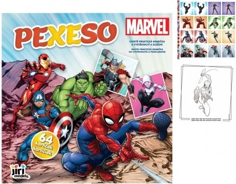 Пексесо в тетрадка MARVEL – 64 картончета, 21,5 × 21,5 см