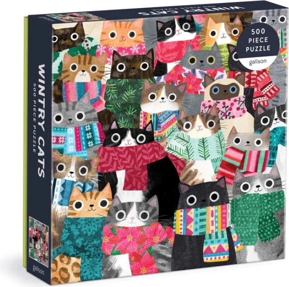 Galison puzzle Winter Cats 500 pieces