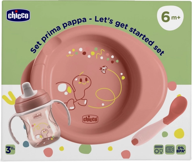 Chicco стартов комплект за хранене pink 6 м+