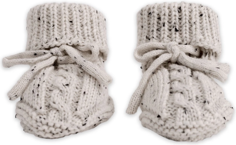 Lodger knitted booties knit cable ground 0–6 months